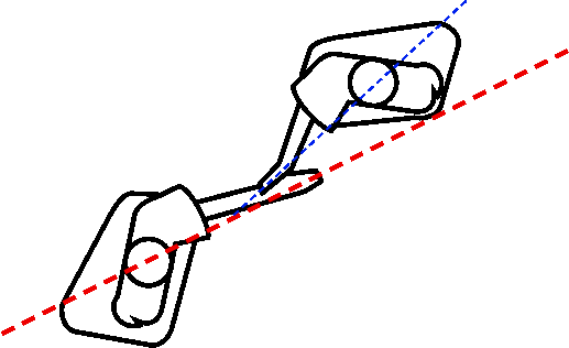 Gyaku hanmi Katate dori, top-down view