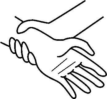 Gyaku hanmi Katate dori, close-up of hands